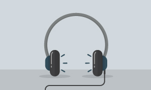 Disability in the workplace headphones for training material in electronic format